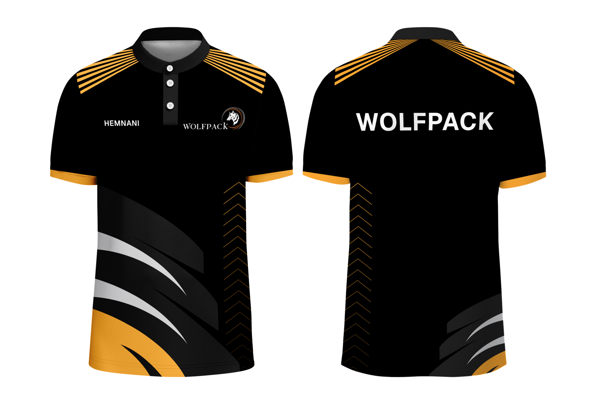 Wolfpack T-shirt | Black & Yellow